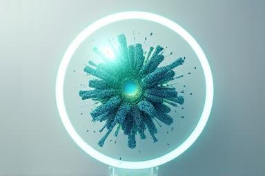 Darstellung eines Forschungslabors oder neuartiger Materialien, symbolisiert innovative Materialforschung.